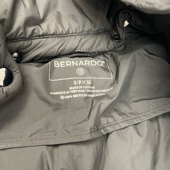 Bernardo Black and Gray Tweed Puffer Jacket - Picture 5 of 6